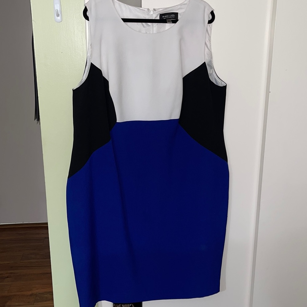 Black Label by Evan Picone Color-block Dress